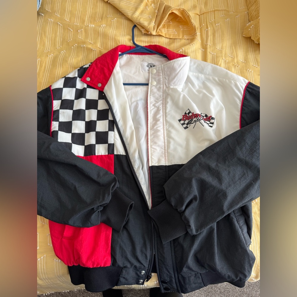 Vintage Budweiser Racing Windbreaker Jacket